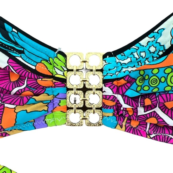 Trina Turk Bandeau Bikini top with removable strap - Picture 2 of 3